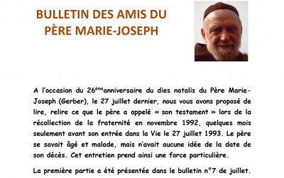 Bulletin N°8 – Mon testament