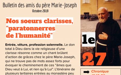 Bulletin N°11 – Nos soeurs clarisses, “paratonnerres de l’humanité »