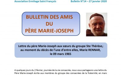 Bulletin N°14 – Lettre du père Marie-Joseph aux soeurs du groupe Ste Thérèse.