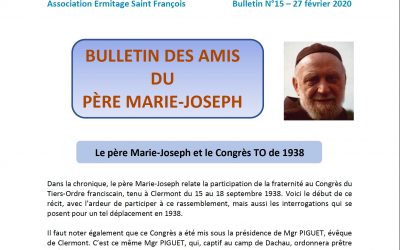 Bulletin N°15 – Le père Marie-Joseph et le Congrès TO de 1938
