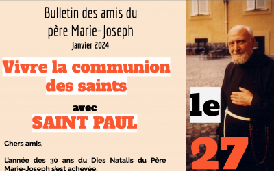 Bulletin N°60 – Vivre la communion des saints avec saint Paul.