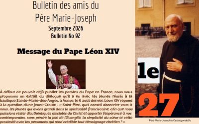 Bulletin n°92 : Message du p. Marie-Joseph, le Saint-Père à Paris (1980)